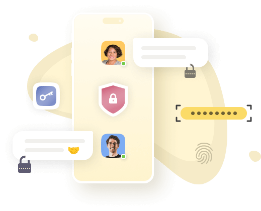 Secure messenger illustration