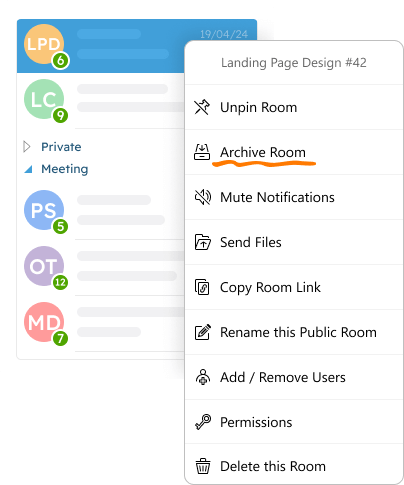 How to archive obsolete chat room