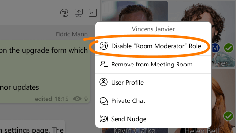 Moderator role