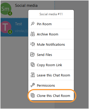 Clone the chat room