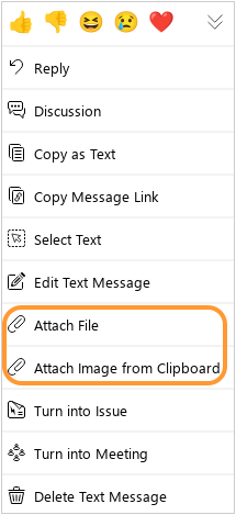 Attaching a file to the message Attaching a file to the message